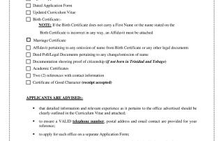 Application for Employment Checklist