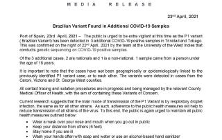 Brazilian Variant Found in Additional COVID-19 Samples