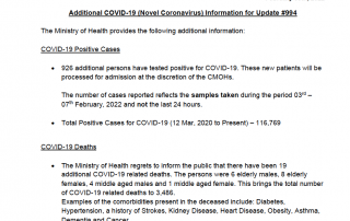 COVID-19 UPDATE - Tuesday February 8th, 2022