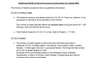 COVID-19 UPDATE - Wednesday 09th February 2022