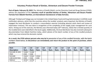 Voluntary Product Recall of Similac, Alimentum and Elecare Powder Formulas