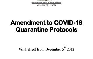 COVID-19 Quarantine Protocols - December 5th, 2022