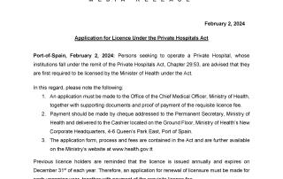 Application for Licence Under the Private Hospitals Act