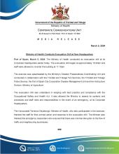 Media Release - Ministry of Health Conducts Evacuation Drill at New Headquarters