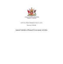 Annual Schedule of Planned Procurement Activities