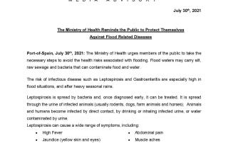 The Ministry of Health Reminds the Public to Protect Themselves Against Flood Related Diseases