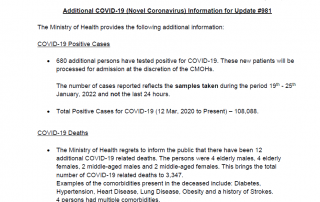 COVID-19 UPDATE - Wednesday 26th January 2022