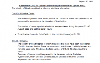 COVID-19 UPDATE - Friday 05th August 2022