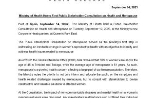 Media Release - Ministry of Health Hosts First Public Stakeholder Consultation on Health and Menopause