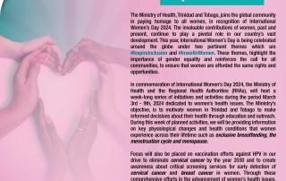 Message from the Minister of Health for International Women's Day 2024