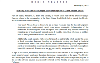 Ministry of Health Discourages the Consumption of Giant African Snails