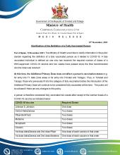 MOH Media Release - Clarification of the Definition of a Fully Vaccinated Person