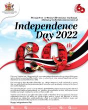 Message from the Honourable Terrence Deyalsingh, Minister of Health in Commemoration of Independence Day 2022