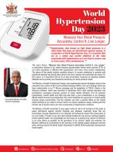 Message from the Honourable Terrence Deyalsingh, Minister of Health for World Hypertension Day 2023