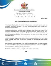 Media Release - WHO Advises, Monkeypox No Longer a PHEIC