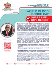 Message from the Minister of Health for World Blood Donor Day 2023