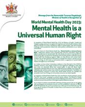 Message from the Minister of Health for World Mental Health Day 2023