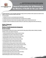 Statement of the Ministry of Health under the Freedom of Information Act 2024