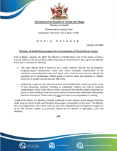 Ministry of Health Discourages the Consumption of Giant African Snails
